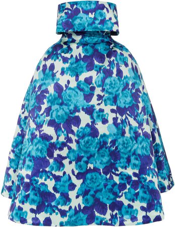 Strapless Floral-Print Satin Midi Dress Size: 12