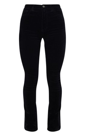 Black Cord Flare Jeans | Denim | PrettyLittleThing CA