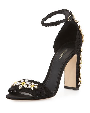 Daisy Crystal-embellished Sandals by Dolce & Gabbana