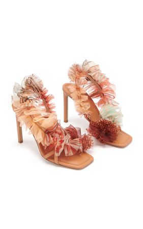 Doria Ruffle Silk Sandals By Ulla Johnson | Moda Operandi