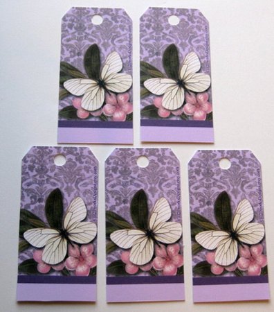 10 Die Cut Butterfly Tags | Etsy