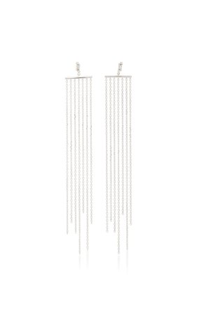 18K White Gold Diamond Fringe Earrings by Suzanne Kalan | Moda Operandi