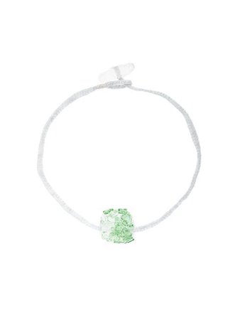 Maryam Nassir Zadeh Earth Embellished Necklace FW19JL01 Green | Farfetch