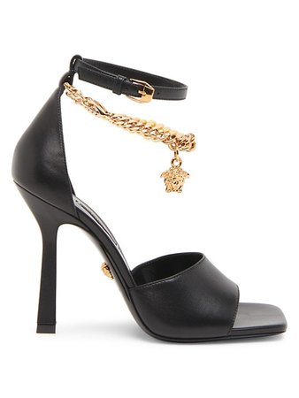 Versace Medusa Chain Leather Sandals | SaksFifthAvenue