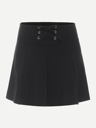 Front Lace Up Skirt