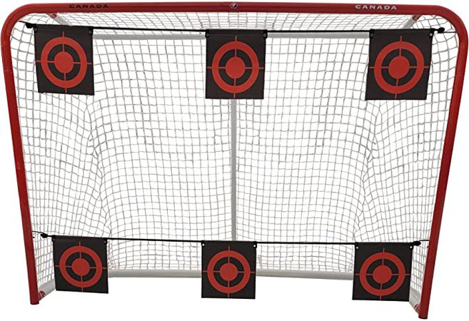 Fusion Sports Hockey Shooting Targets. Excellent Practice Tool & Training Equipment for Hockey and Lacrosse Shooting Accuracy. Use as a Fun Part of Hockey Training Equipment Red and black regular : Sports & Outdoors