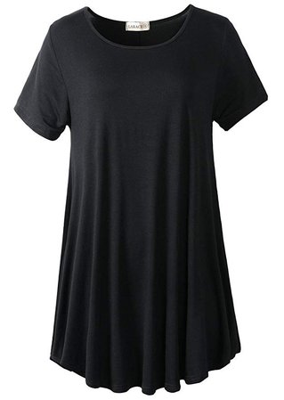 Amazon.com: LARACE Women Short Sleeves Flare Tunic Tops for Leggings Flowy Shirt: Clothing