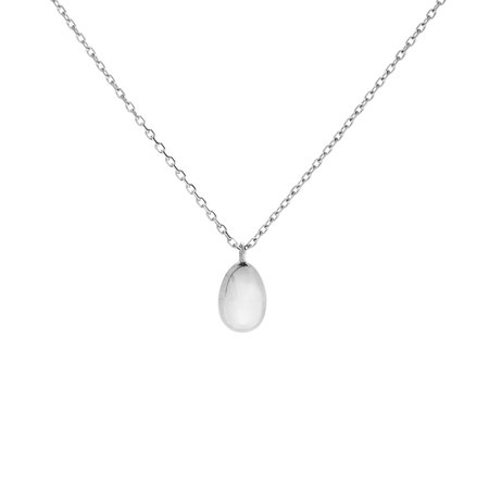 Catbird, Swan Egg Necklace, Silver