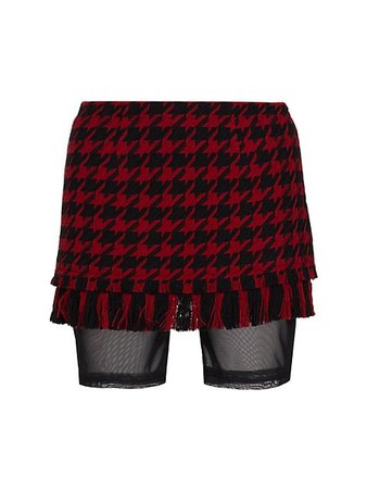 Shop Monse Houndstooth Tweed Skirt | Saks Fifth Avenue