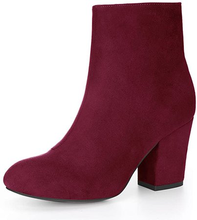 Amazon.com | Allegra K Women's Round Toe Chunky Heel Ankle Boots | Ankle & Bootie