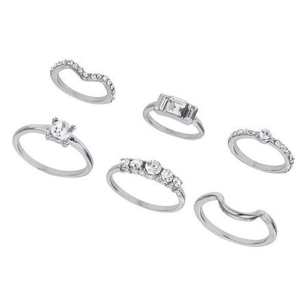silver ring set polyvore – Pesquisa Google