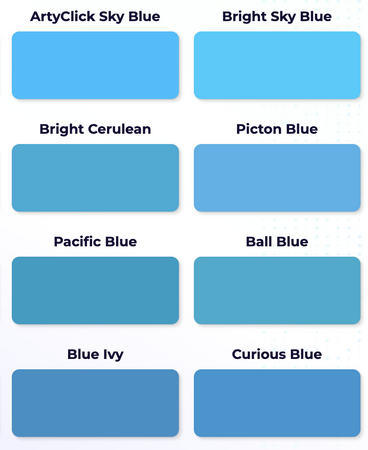 Blue Bright Color Pallet