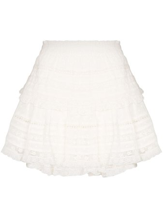 LoveShackFancy Ruffle Mini Skirt - Farfetch