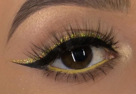 Black/Yellow Eye Makeup