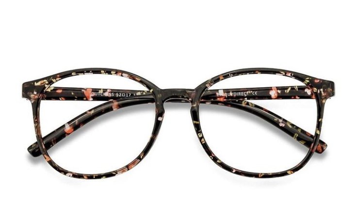 black flower glasses
