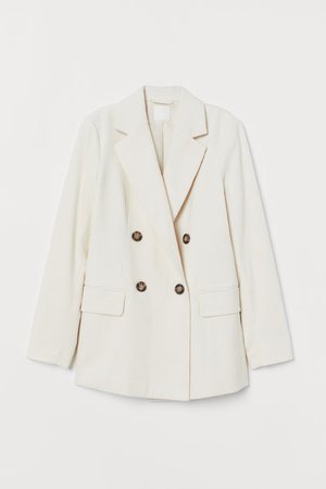 Corduroy jacket - Cream - Ladies | H&M IN