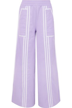adidas Originals | + Ji Won Choi striped cotton-blend jersey wide-leg track pants | NET-A-PORTER.COM