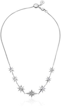 Amazon.com: Michael Kors "Brilliance Starburst Pave Silver-Tone Choker Pendant Necklace: Jewelry