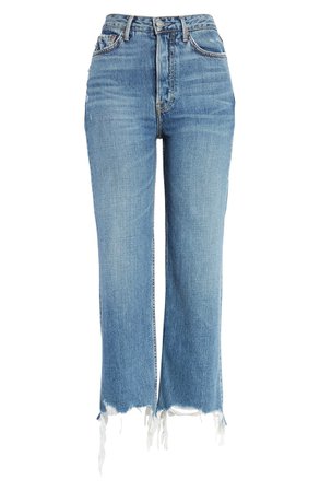 GRLFRND Bobbi High Waist Crop Straight Leg Jeans (What You Like) | Nordstrom