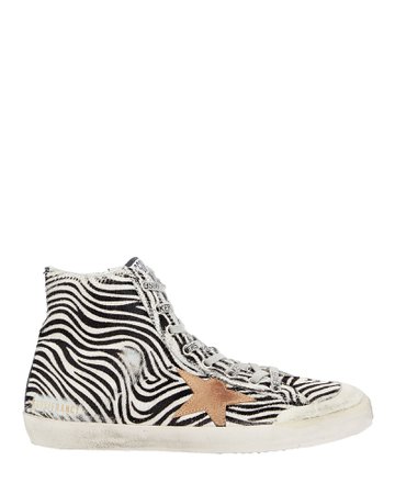 Golden Goose Francy Zebra High-Top Sneakers | INTERMIX®