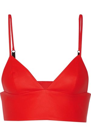 Red Leather Bralet