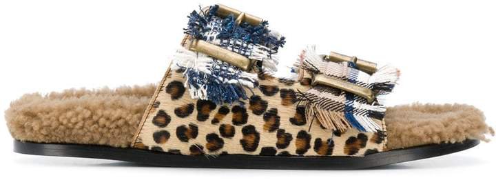 Avec Modération leopard print sandals