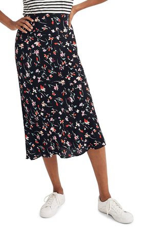 Madewell Drifting Flowers Slip Skirt | Nordstrom