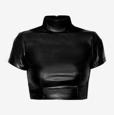 black leather top