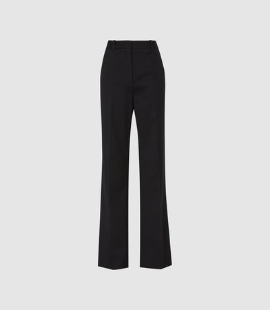 Hayes Black Wide Leg Tailored Trousers – REISS