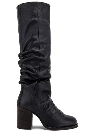 Free People Ellee Tall Slouch Boot in Black | REVOLVE