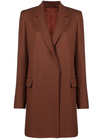 brown blazer coat