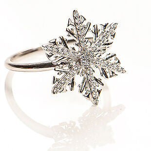 silver snowflake ring - Google Search