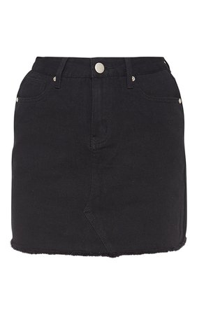 Basic Black Denim Skirt | Denim | PrettyLittleThing