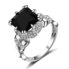 Black Rhodium Plated Demon Princess Wedding Ring - The Copper Rivet