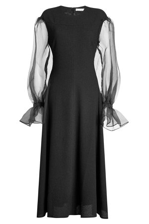 Dress with Chiffon Sleeves Gr. UK 10