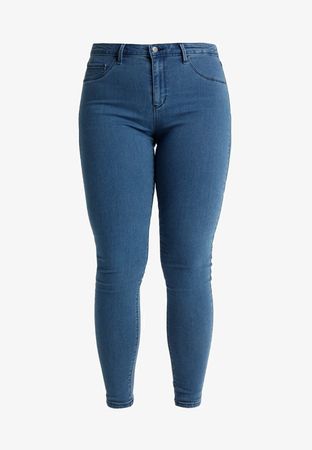 ONLY Carmakoma CARTHUNDER PUSH UP - Jeans Skinny Fit - medium blue denim - Zalando.it