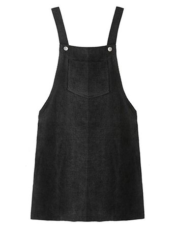 Amazon.com: Romwe Women's Straps A-line Corduroy Pinafore Bib Pocket Overall Dress: Clothing