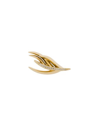 Shaun Leane White Feather Diamond Earring - Farfetch