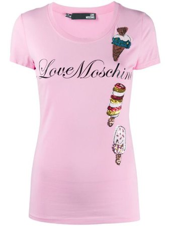 Love Moschino embellished ice cream T-shirt