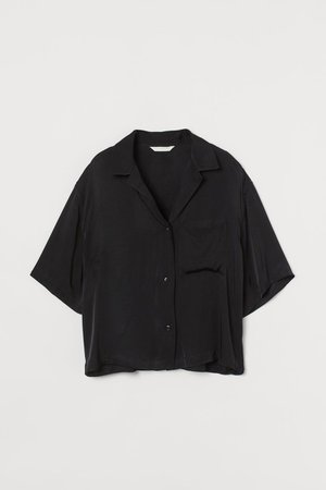 Voluminous resort shirt - Black - Ladies | H&M