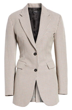 Theory Super Cinched Plaid Blazer | Nordstrom