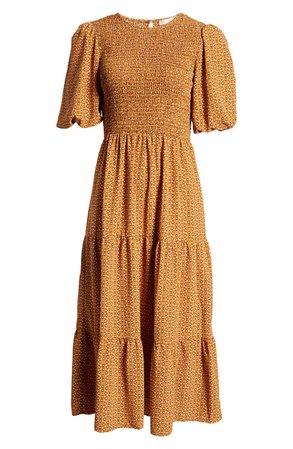 WAYF Camden Smocked Midi Dress | Nordstrom