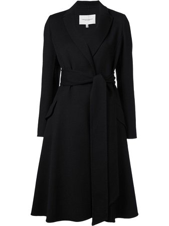Carolina Herrera Black A-Line Belted Coat