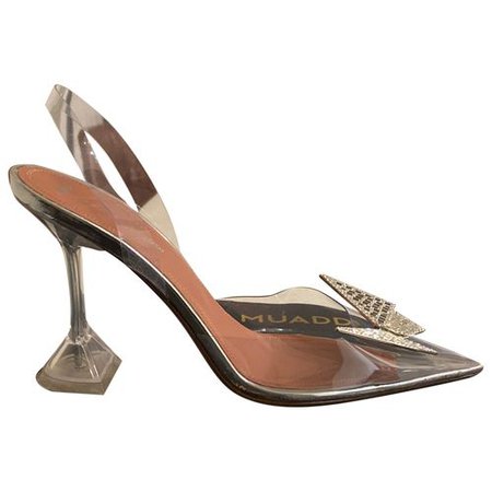 Begum heels AMINA MUADDI Silver size 38 EU in Plastic - 18148911