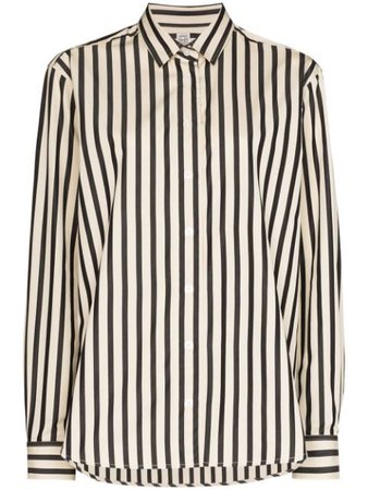 Totême stripe-pattern long-sleeve Blouse - Farfetch