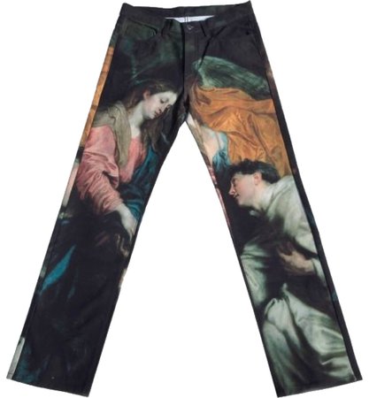 painting printed jeans