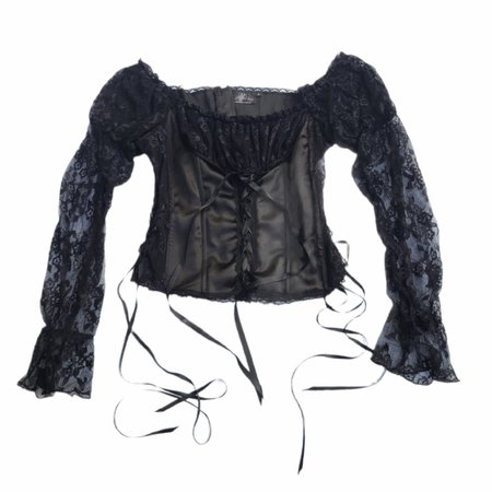 black milkmaid lace up corset top
