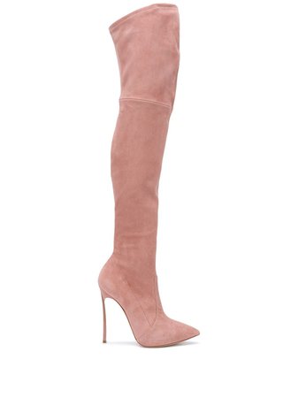 Casadei Pointed thigh-high Boots - Farfetch