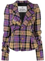 vivienne westwood purple plaid blazer