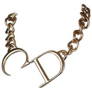 Christian Dior Massive CD Gold Logo Choker Necklace
